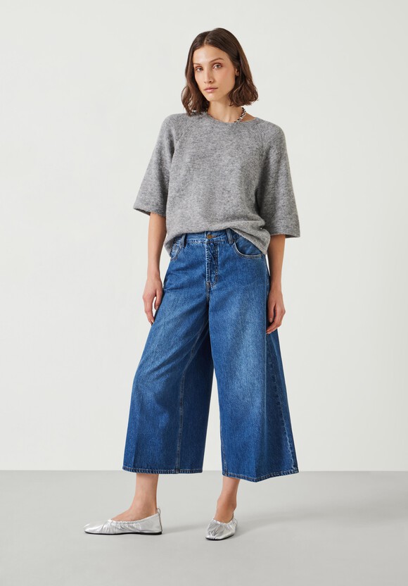 Ella Wide Leg Cropped Jeans