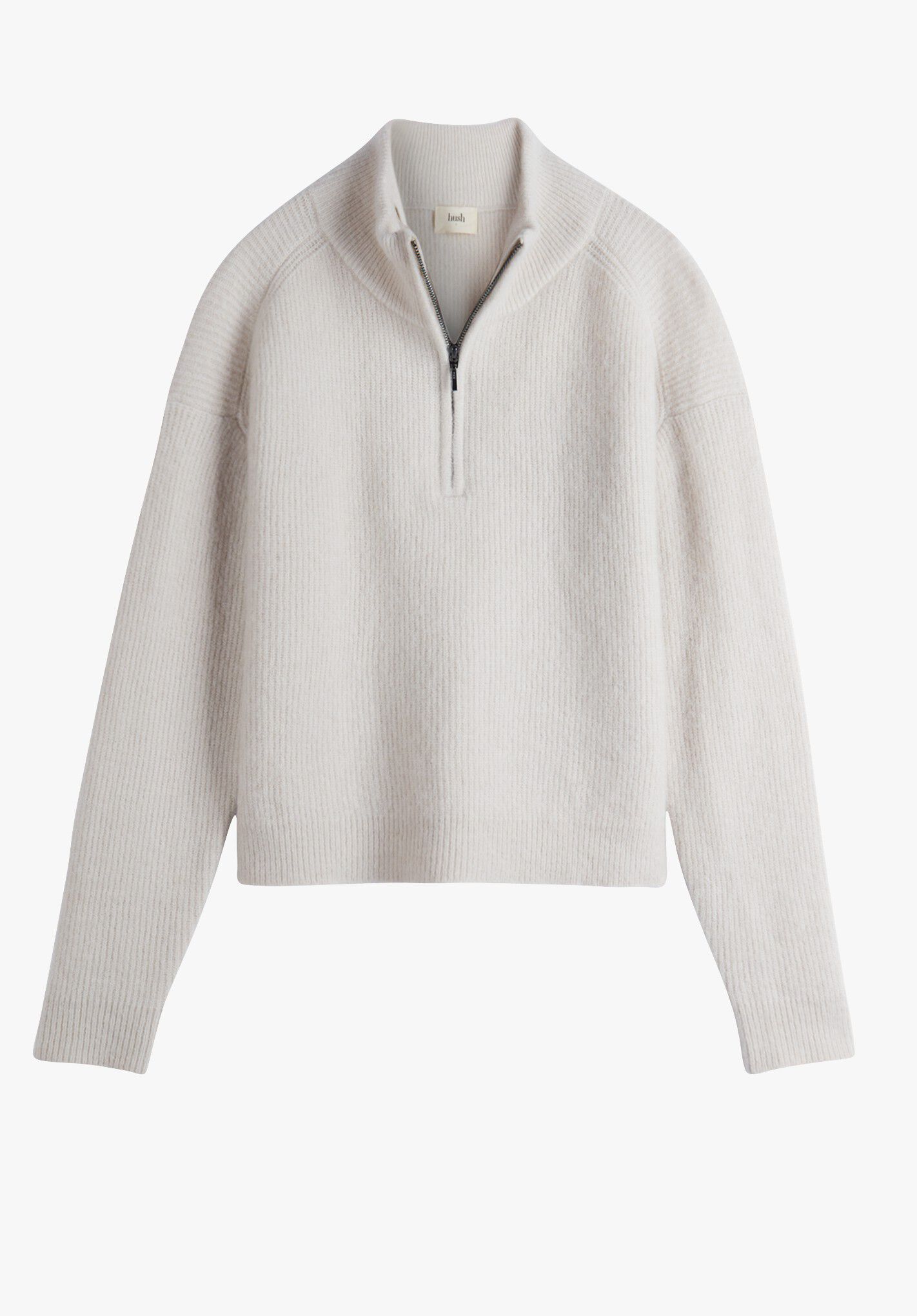 Ginny Half Zip Jumper | High Neck Jumper | Moonshine Marl | hush