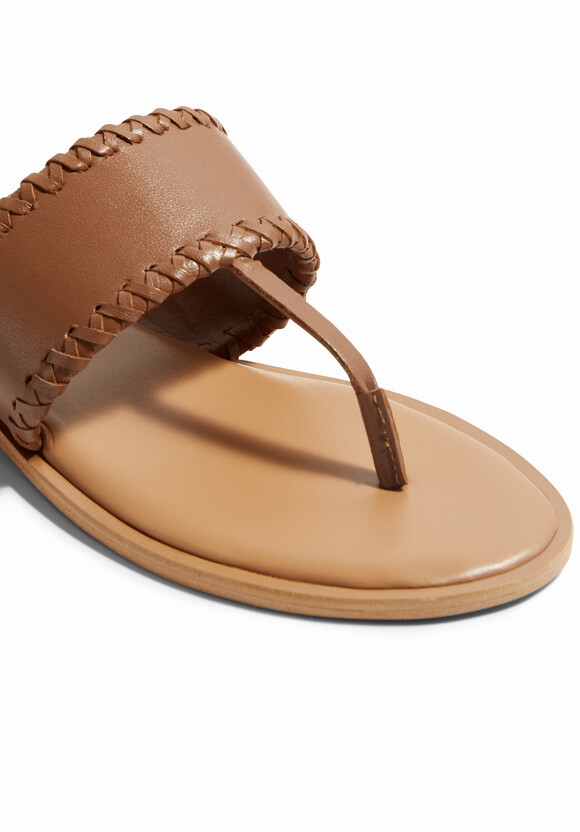 Wilma Leather Whipstitch Sandals 