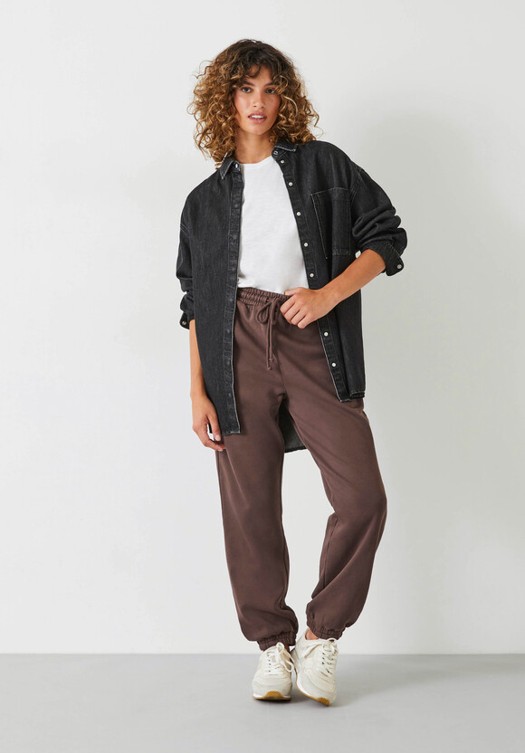 Alyna Relaxed Washed Joggers | Chocolate | hush