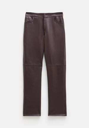 Colette Leather Straight Leg Trouser