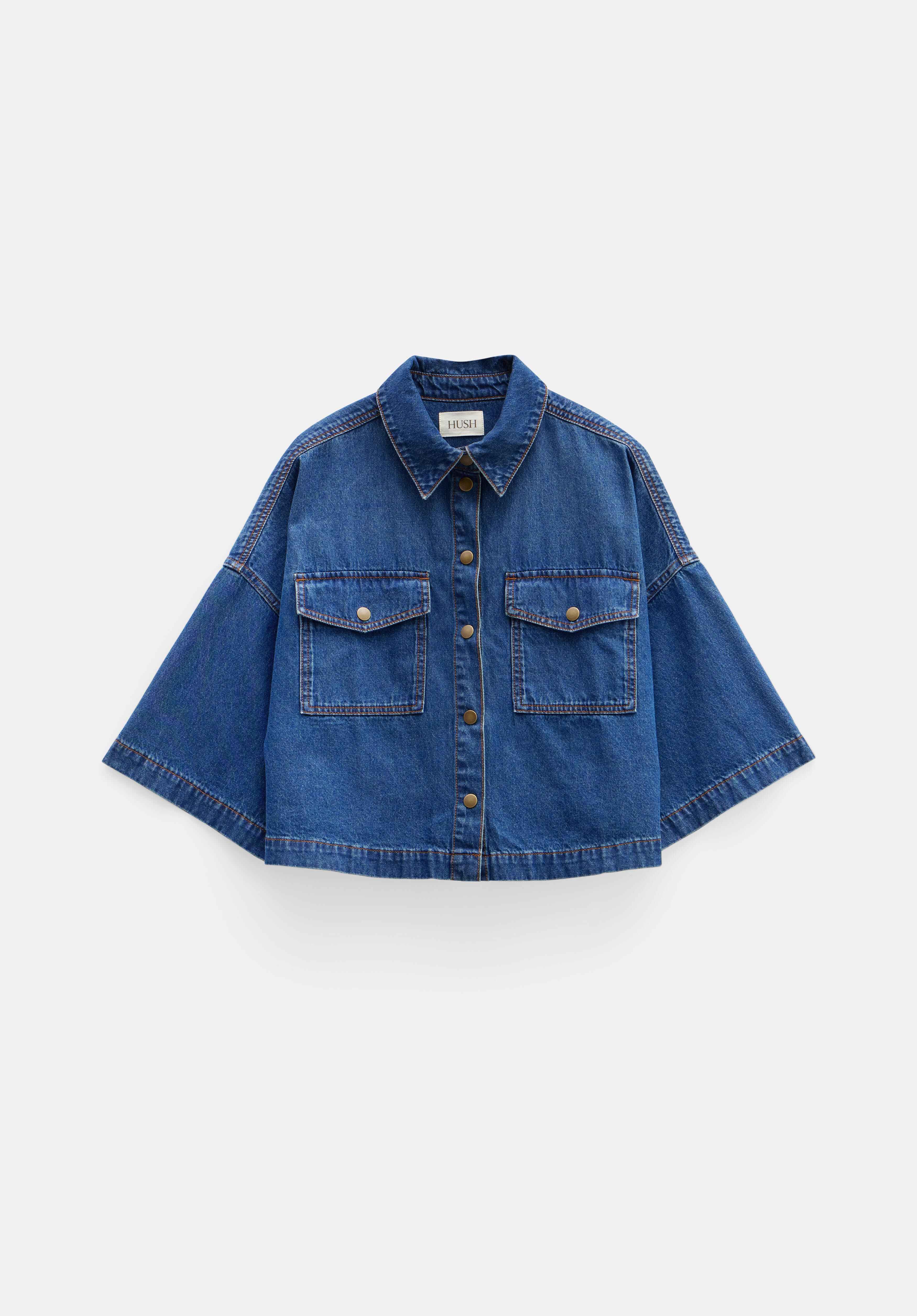 Chlo Oversized Cropped Denim Shirt