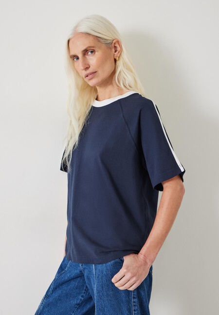 Bodie Cotton Contrast Ringer T-Shirt