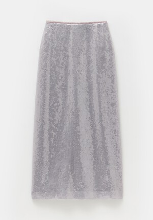 Anais Sheer Sequin Midi Skirt