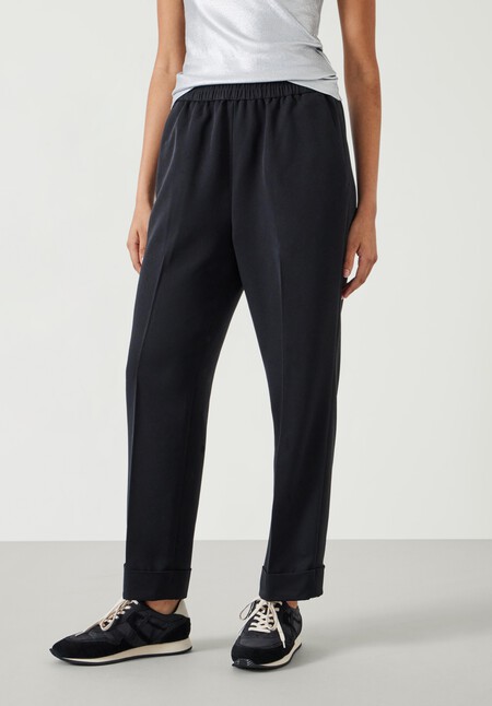 Slim Pull On Suit Trousers