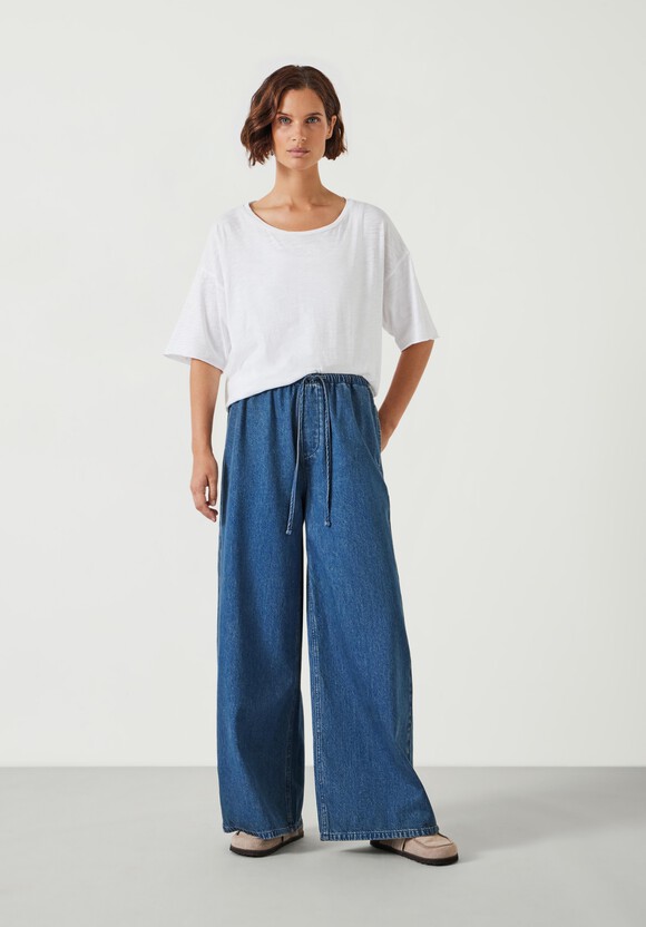 Clio Wide Leg Tie Waist Jeans