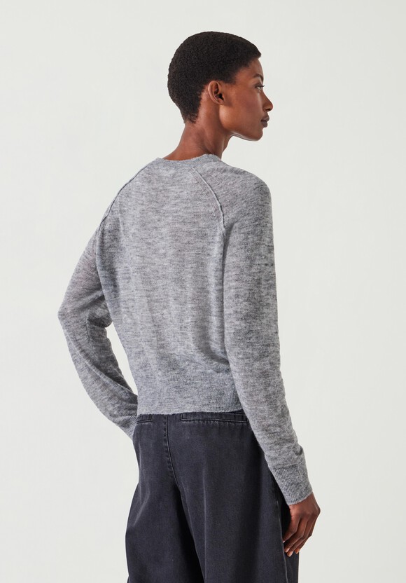 Elsie Gauzy Wool Blend Crew Jumper