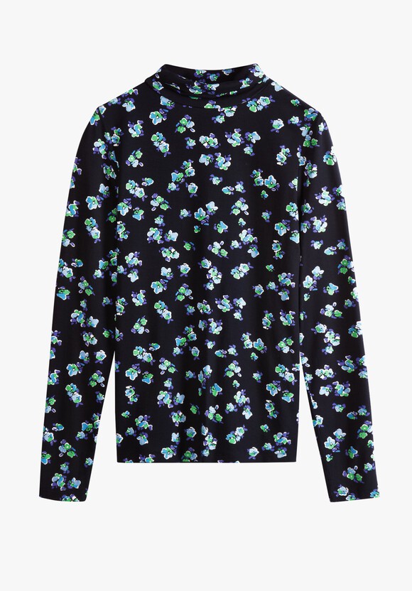 Printed Long Sleeve Slim Top