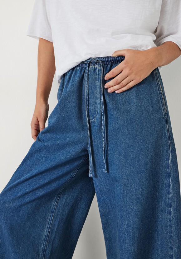 Clio Wide Leg Tie Waist Jeans