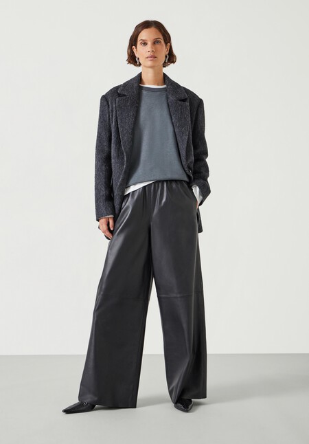 Agatha Leather Pull On Trousers