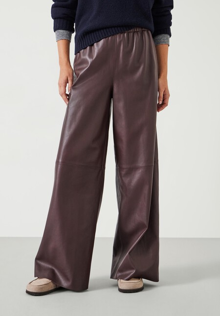 Agatha Leather Pull On Trousers