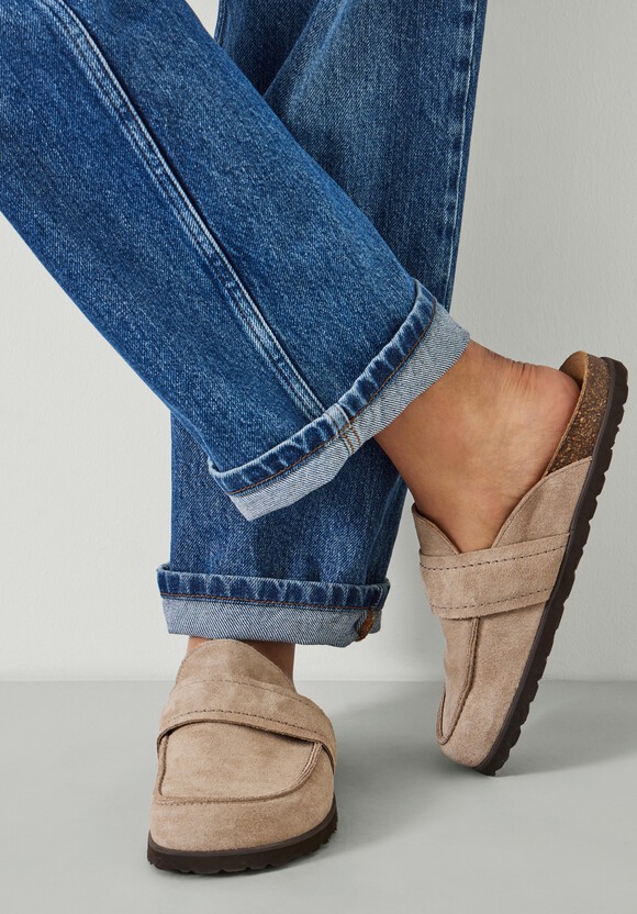 Pia Padded Suede Mules