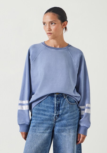 Gemma Foil Stripe Sweatshirt