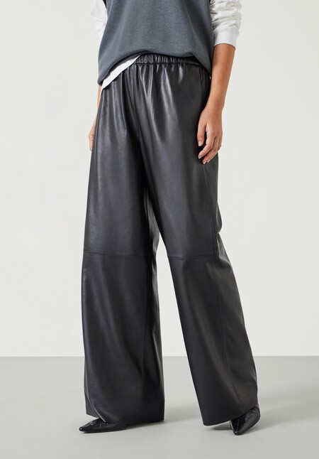 Agatha Leather Pull On Trousers