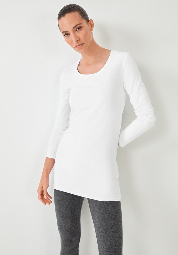 Longline Stretch-Cotton T-Shirt