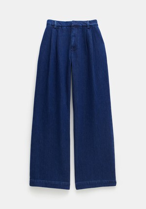 Lya Pleated Wide Leg Jeans