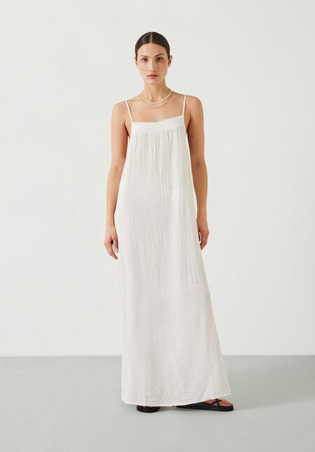 Carmen Relaxed Cheesecloth Slip Dress