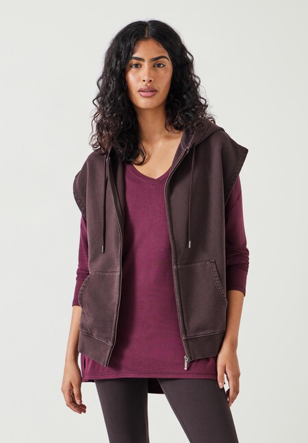 Sarah Sleeveless Zip Through Hoodie