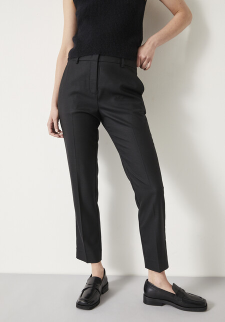 Amanda Cropped Suit Wool Blend Trousers