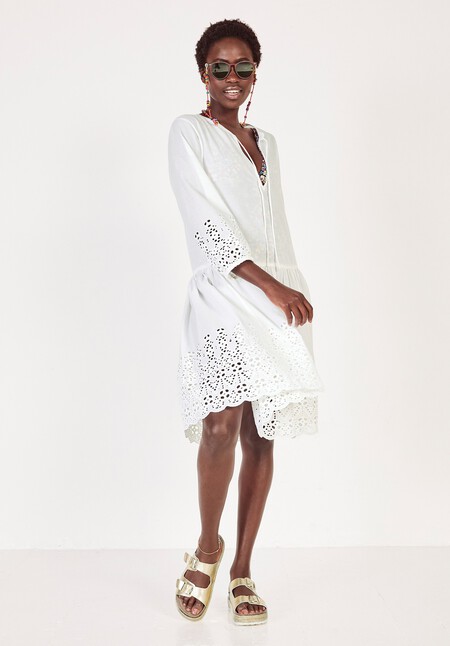 Cate Cotton Broderie Cover Up
