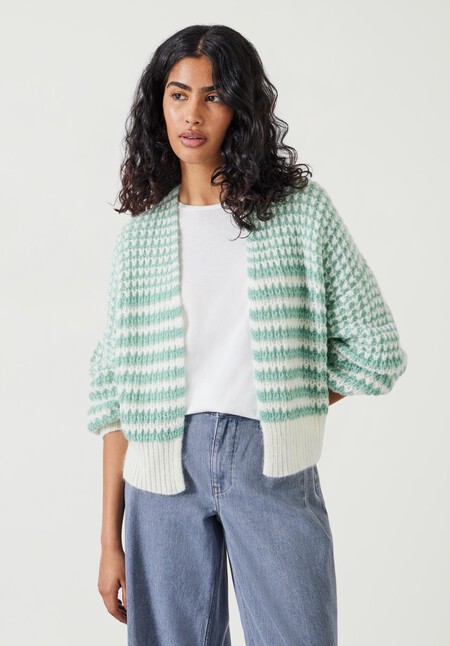 Skye Wool Blend Stripe Cardigan