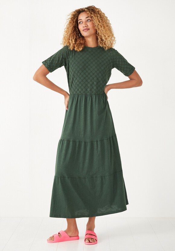 Thalia Broderie Midi Dress