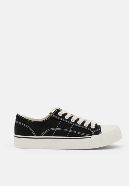Finley Canvas Trainers | Washed Black | hush