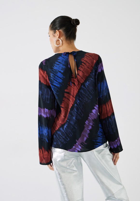 Theia Printed Drape Top