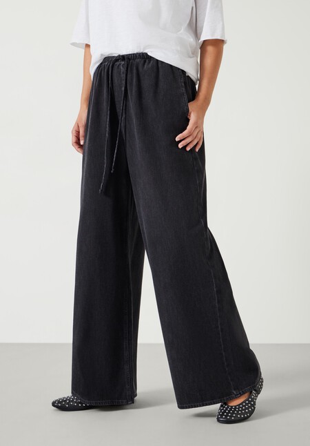 Clio Wide Leg Tie Waist Jeans