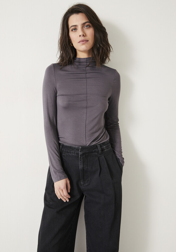 Ava Mock Neck Dart Detail Top