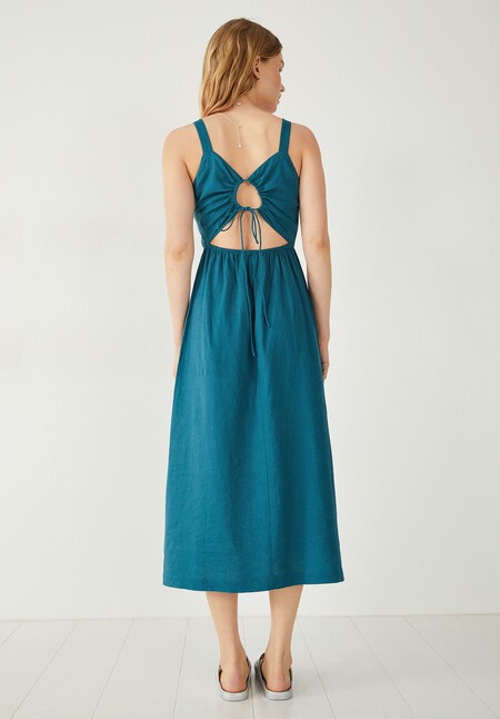 Macy Linen Midi Dress