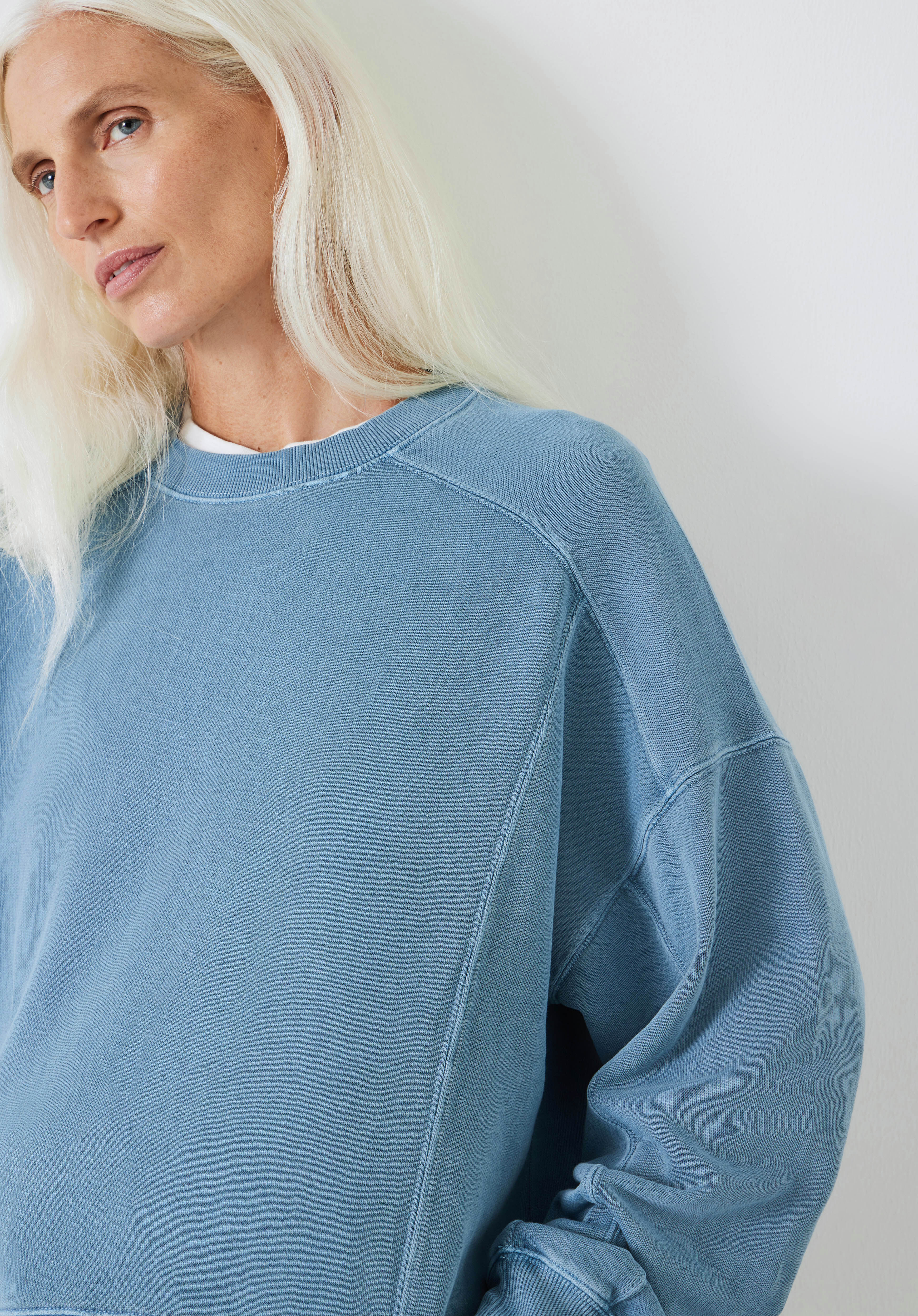 Lucy Seam Detail Sweatshirt | Windward Blue | hush