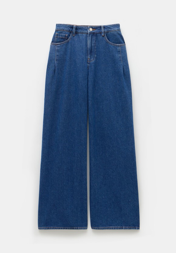 Nova Pintuck Wide Leg Jeans