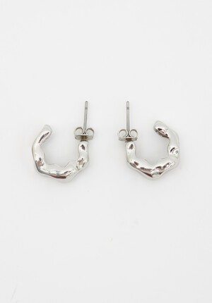 Wave Huggie Hoop Earrings