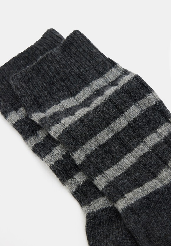 Wool Blend Stripe Socks