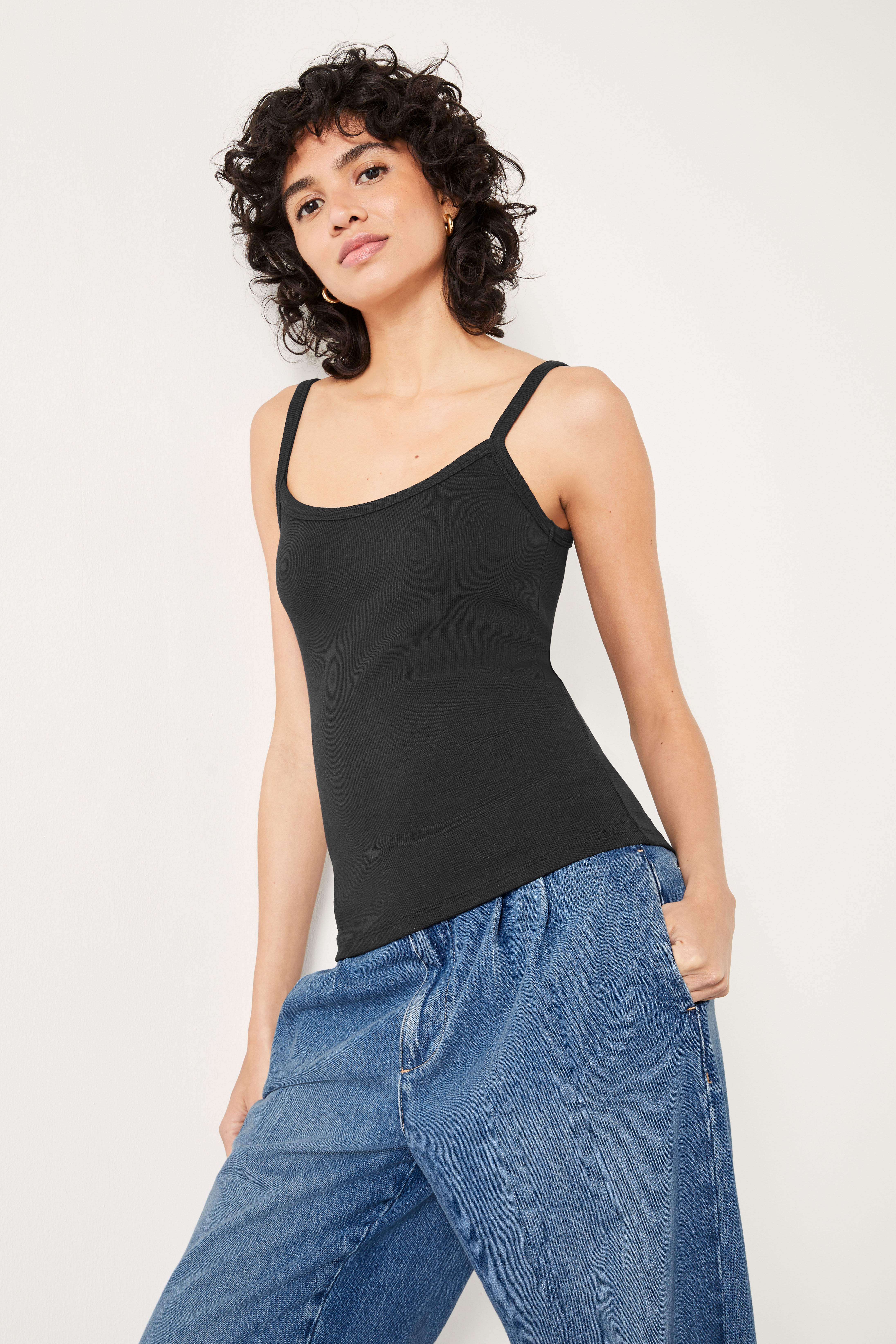 Shauna Thin Strap Ribbed Vest