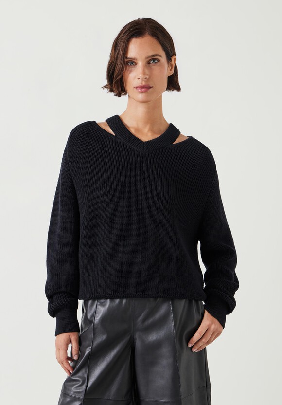 Kady Cotton Neck Detail Jumper