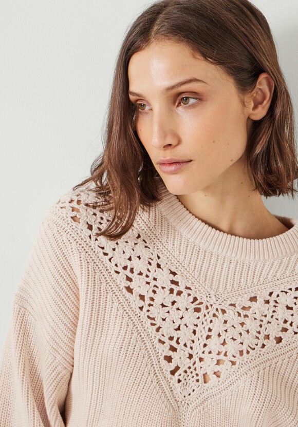 Louise Lace Insert Cotton Jumper