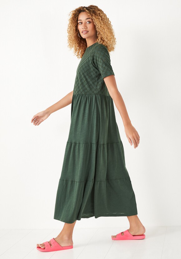 Thalia Broderie Midi Dress