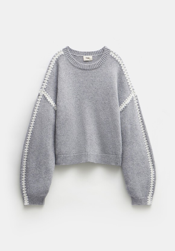 Whitney Relaxed Wool Blend Stitch Detail Jumper