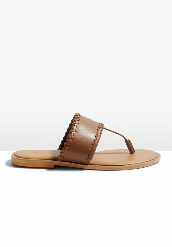 Wilma Leather Whipstitch Sandals 