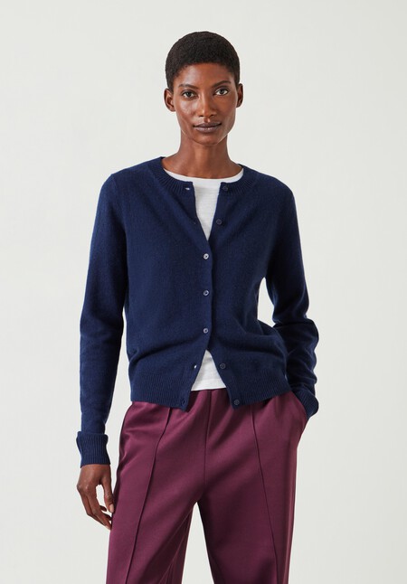 Daphne Cashmere Button Through Slim Cardigan