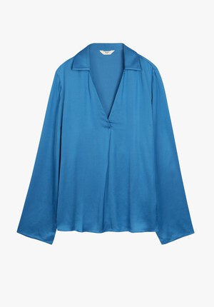 Nadia V-Neck Satin  Blouse