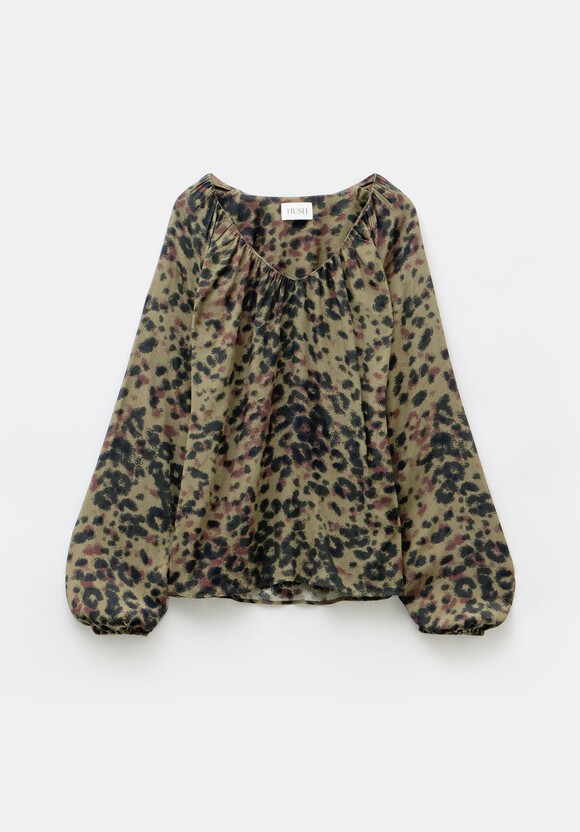 Elise V-Neck Printed Blouse