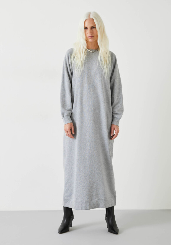 Maya Sweatshirt Midaxi Dress, Grey Marl
