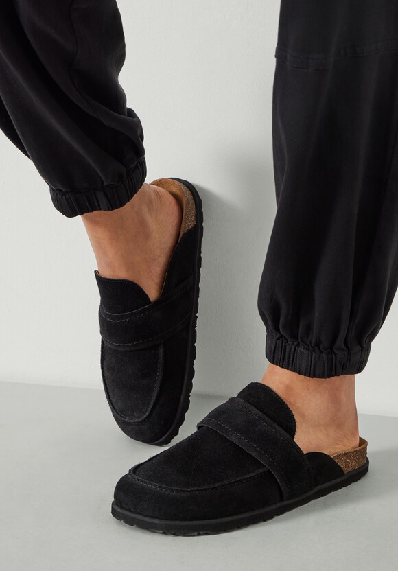 Pia Padded Suede Mules