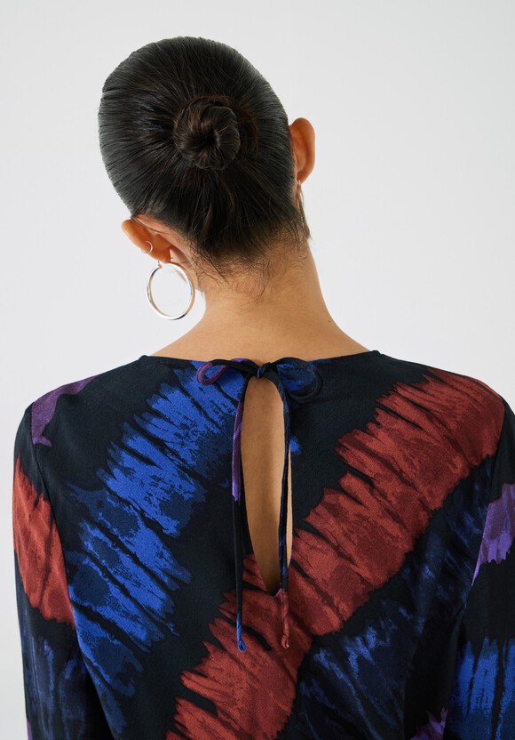 Theia Printed Drape Top