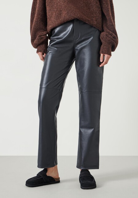 Colette Leather Straight Leg Trouser