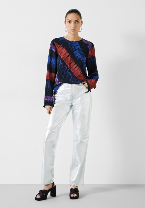 Theia Printed Drape Top