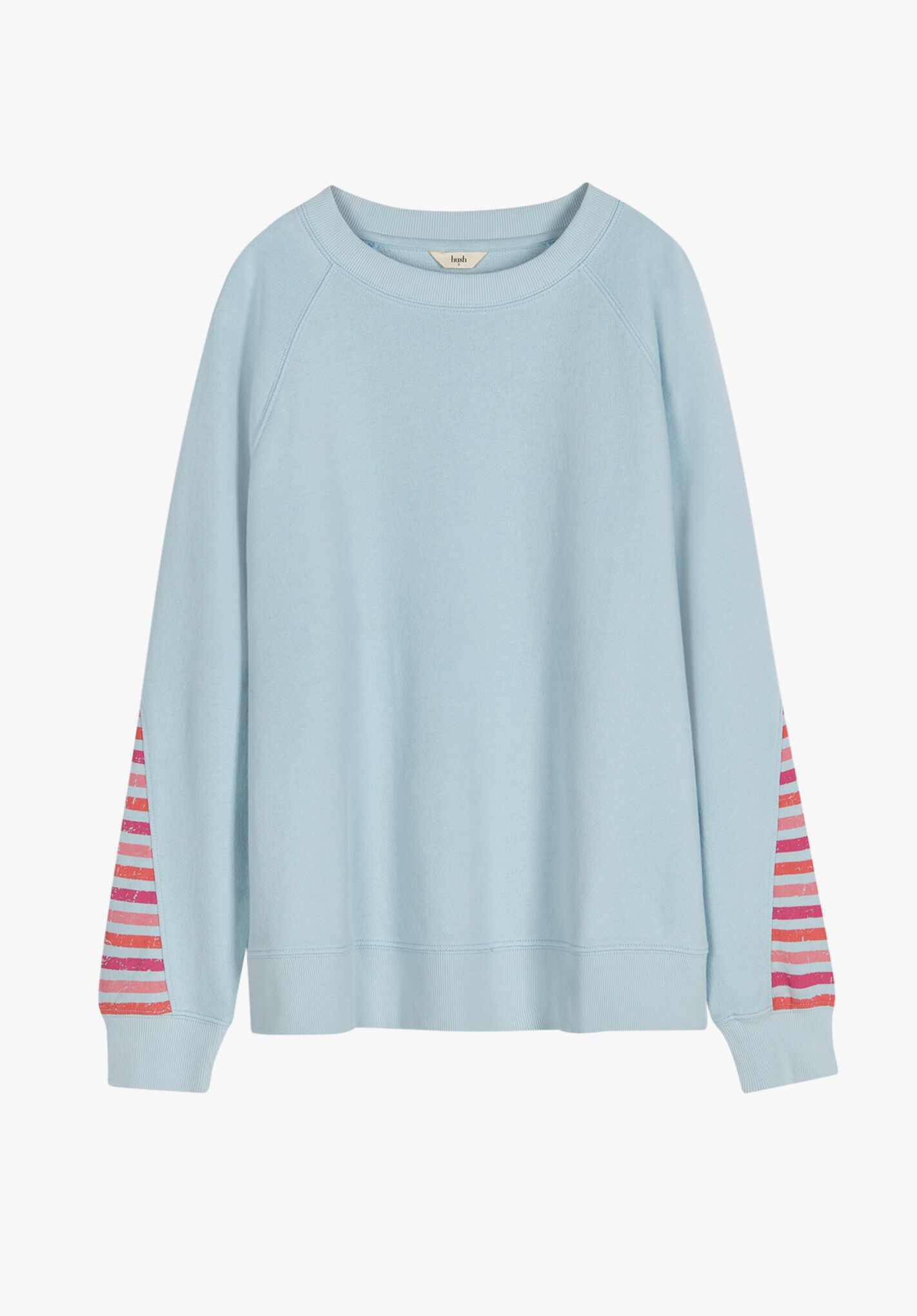 Side Panel Stripe Sweatshirt | Soft Blue | hush